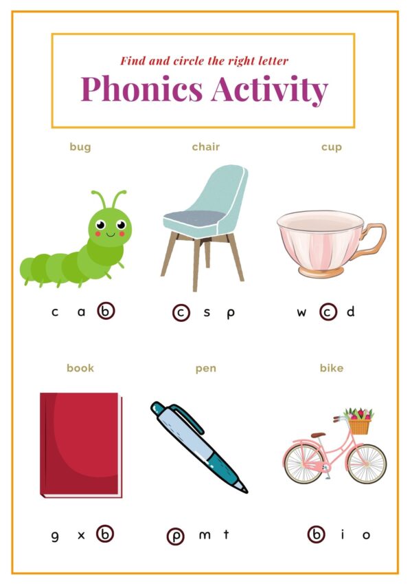 Phonics activities for preschoolers