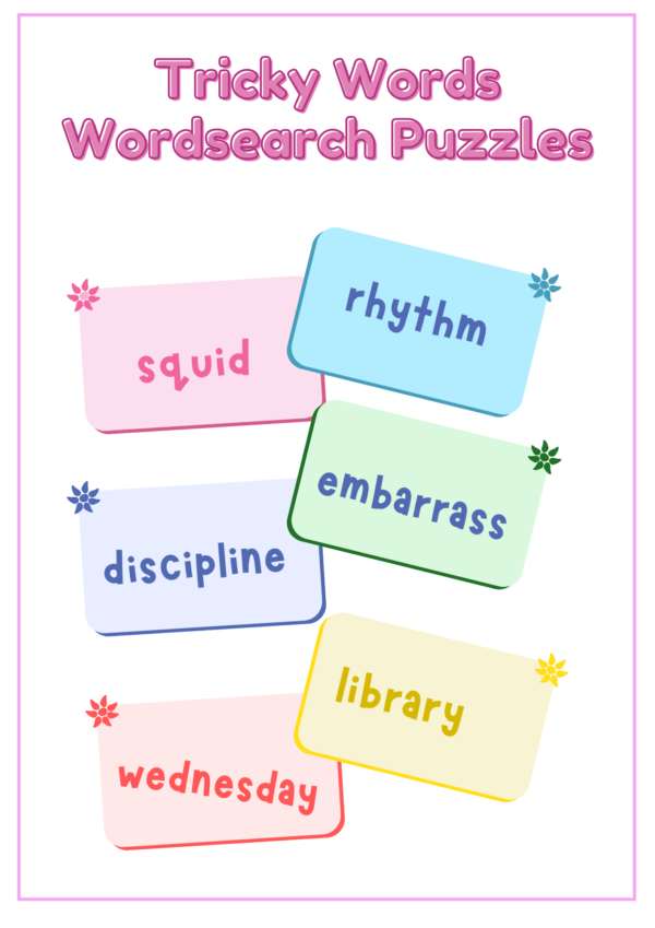 Tricky words puzzle